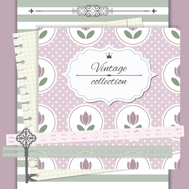 Éléments de conception Scrapbook et des modèles.