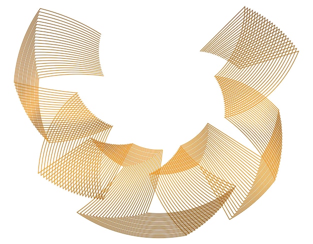 Éléments de conception en spirale Vague de nombreuses lignes anneau de cercle bandes ondulées verticales abstraites sur fond blanc isolées illustration vectorielle EPS 10 Vagues colorées avec des lignes créées à l'aide de l'outil de mélange