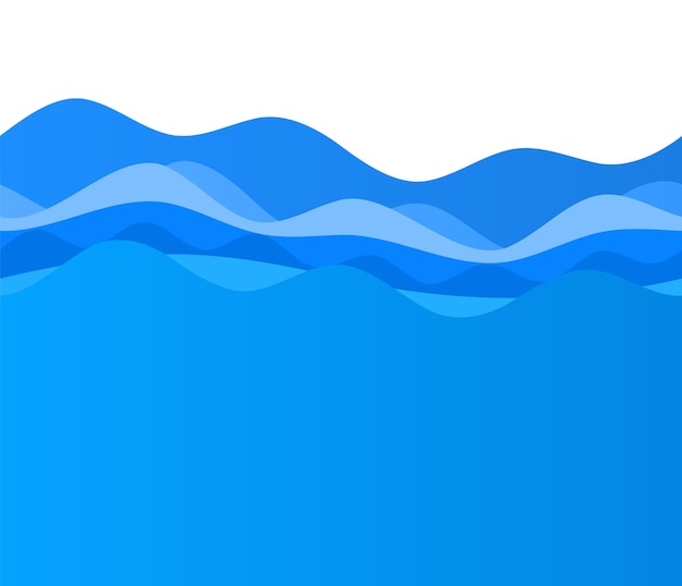 Éléments de conception de vague bleue ondulée fond équipe mer ocean03