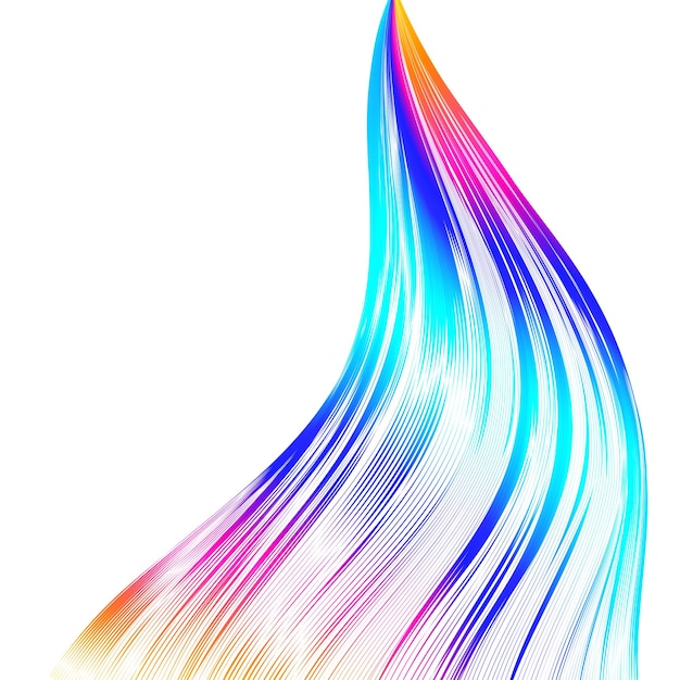 Éléments de conception Vague de nombreuses lignes Bandes ondulées verticales abstraites sur fond blanc isolé Dessin au trait créatif Illustration vectorielle EPS 10 Vagues colorées avec des lignes créées à l'aide de l'outil de fusion