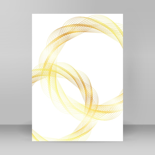 Éléments de conception Vague de nombreuses lignes scintillantes Bandes ondulées de lueur verticale abstraite sur fond blanc isolé Dessin au trait créatif Illustration vectorielle EPS 10 style art déco pour invitation de mariage