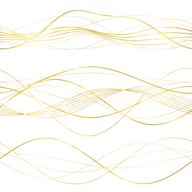Éléments de conception Vague de nombreuses lignes scintillantes Bandes ondulées de lueur verticale abstraite sur fond blanc isolé Dessin au trait créatif Illustration vectorielle EPS 10 style art déco pour invitation de mariage