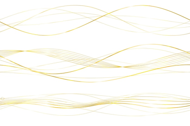 Éléments de conception Vague de nombreuses lignes scintillantes Bandes ondulées de lueur verticale abstraite sur fond blanc isolé Dessin au trait créatif Illustration vectorielle EPS 10 style art déco pour invitation de mariage