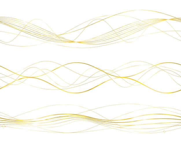 Éléments de conception Vague de nombreuses lignes scintillantes Bandes ondulées de lueur verticale abstraite sur fond blanc isolé Dessin au trait créatif Illustration vectorielle EPS 10 style art déco pour invitation de mariage