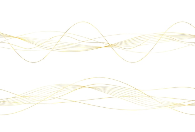 Éléments de conception Vague de nombreuses lignes scintillantes Bandes ondulées de lueur verticale abstraite sur fond blanc isolé Dessin au trait créatif Illustration vectorielle EPS 10 style art déco pour invitation de mariage