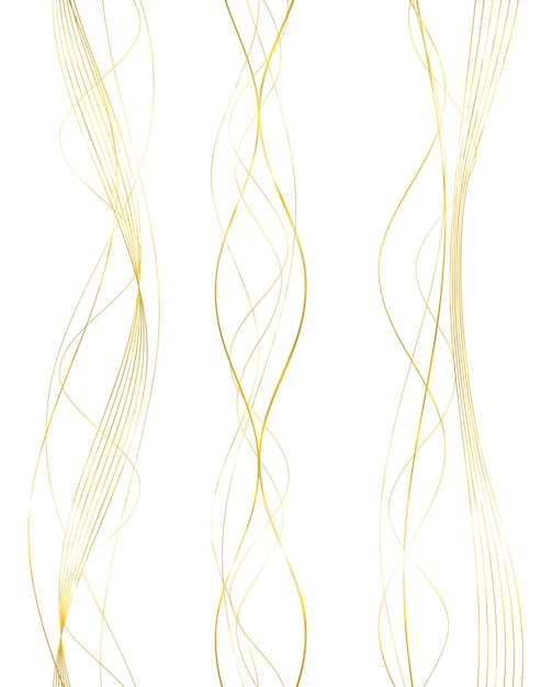 Vecteur Éléments de conception vague de nombreuses lignes scintillantes bandes ondulées de lueur verticale abstraite sur fond blanc isolé dessin au trait créatif illustration vectorielle eps 10 style art déco pour invitation de mariage