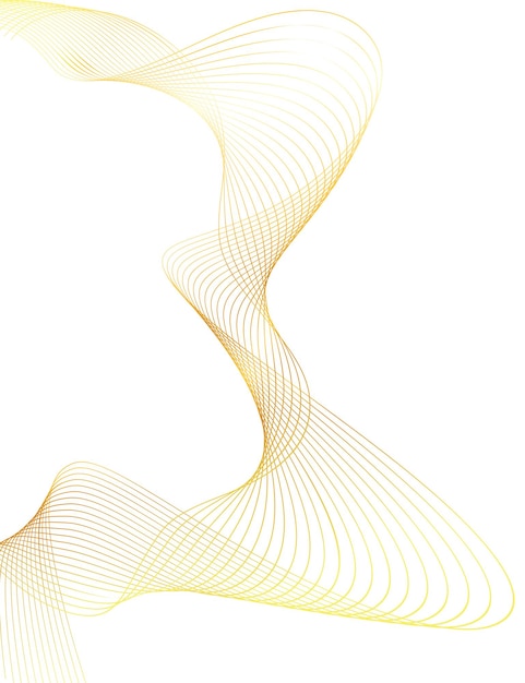 Éléments de conception Vague de nombreuses lignes scintillantes Cercle abstrait lueur rayures ondulées sur fond blanc isolé Dessin au trait créatif Illustration vectorielle EPS 10 style art déco pour invitation de mariage