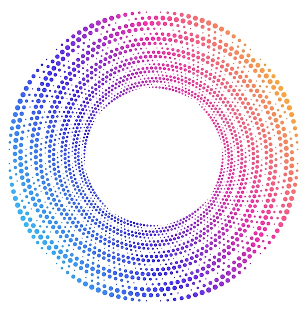 Éléments de conception Vague de nombreuses lignes violettes anneau de cercle Bandes ondulées verticales abstraites sur fond blanc isolé Illustration vectorielle EPS 10 Vagues colorées avec des lignes créées à l'aide de Blend Too