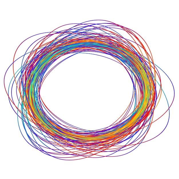 Éléments de conception Vague de nombreuses lignes violettes anneau de cercle Bandes ondulées verticales abstraites sur fond blanc isolé Illustration vectorielle EPS 10 Vagues colorées avec des lignes créées à l'aide de l'outil de fusion