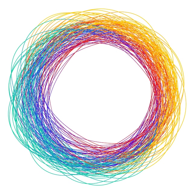 Éléments de conception Vague de nombreuses lignes violettes anneau de cercle Bandes ondulées verticales abstraites sur fond blanc isolé Illustration vectorielle EPS 10 Vagues colorées avec des lignes créées à l'aide de l'outil de fusion