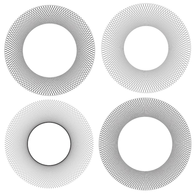 Éléments de conception Vague de nombreuses lignes violettes anneau de cercle Bandes ondulées verticales abstraites sur fond blanc isolé Illustration vectorielle EPS 10 Vagues colorées avec des lignes créées à l'aide de l'outil de fusion