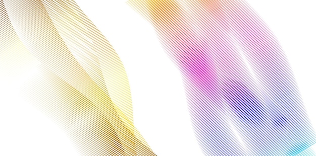 Éléments de conception Vague de nombreuses lignes violettes anneau de cercle Bandes ondulées verticales abstraites sur fond blanc isolé Illustration vectorielle EPS 10 Vagues colorées avec des lignes créées à l'aide de l'outil de fusion