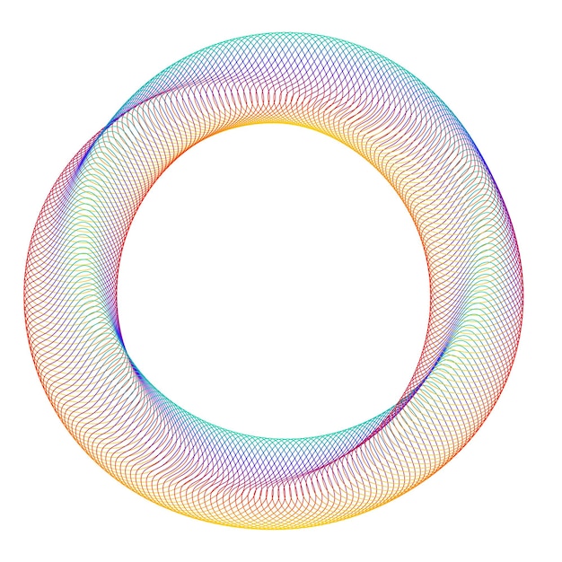 Éléments de conception Vague de nombreuses lignes violettes anneau de cercle Bandes ondulées verticales abstraites sur fond blanc isolé Illustration vectorielle EPS 10 Vagues colorées avec des lignes créées à l'aide de l'outil de fusion