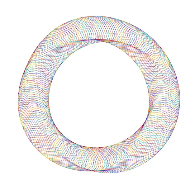Éléments de conception Vague de nombreuses lignes violettes anneau de cercle Bandes ondulées verticales abstraites sur fond blanc isolé Illustration vectorielle EPS 10 Vagues colorées avec des lignes créées à l'aide de l'outil de fusion