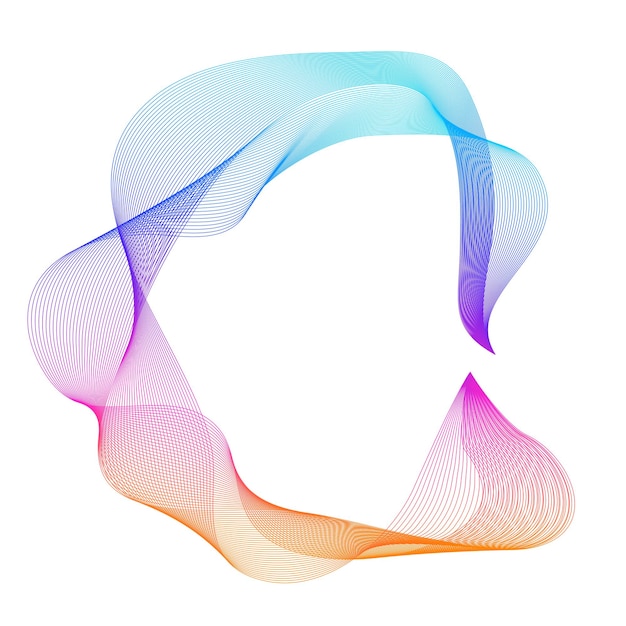 Éléments de conception Vague de nombreuses lignes violettes anneau de cercle Bandes ondulées verticales abstraites sur fond blanc isolé Illustration vectorielle EPS 10 Vagues colorées avec des lignes créées à l'aide de l'outil de fusion