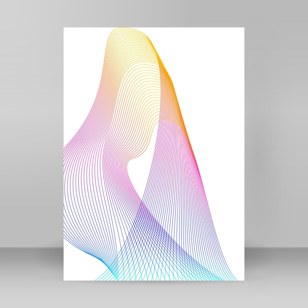 Éléments de conception Vague de nombreuses lignes violettes anneau de cercle Bandes ondulées verticales abstraites sur fond blanc isolé Illustration vectorielle EPS 10 Vagues colorées avec des lignes créées à l'aide de l'outil de fusion