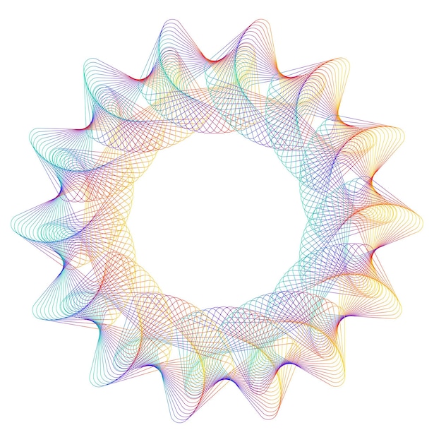 Éléments De Conception Vague De Nombreuses Lignes Violettes Anneau De Cercle Bandes Ondulées Verticales Abstraites Sur Fond Blanc Isolé Illustration Vectorielle Eps 10 Vagues Colorées Avec Des Lignes Créées à L'aide De L'outil De Fusion