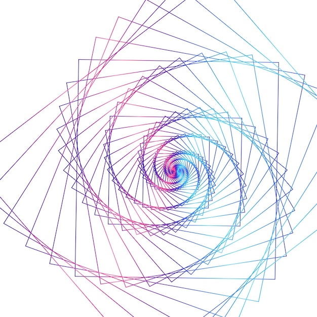 Éléments de conception Vague de nombreuses lignes violettes anneau de cercle Bandes ondulées verticales abstraites sur fond blanc isolé Illustration vectorielle EPS 10 Vagues colorées avec des lignes créées à l'aide de l'outil de fusion