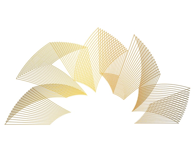 Éléments de conception Vague de nombreuses lignes violettes anneau de cercle Bandes ondulées verticales abstraites sur fond blanc isolé Illustration vectorielle EPS 10 Vagues colorées avec des lignes créées à l'aide de l'outil de fusion