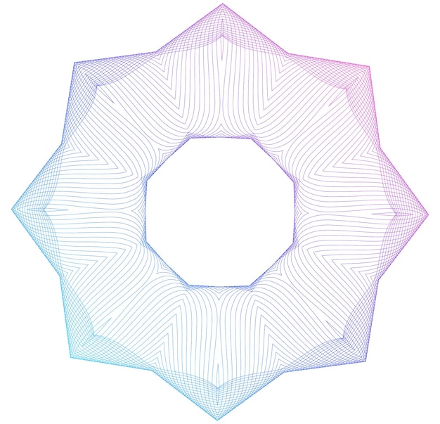 Éléments de conception Vague de nombreuses lignes violettes anneau de cercle Bandes ondulées verticales abstraites sur fond blanc isolé Illustration vectorielle EPS 10 Vagues colorées avec des lignes créées à l'aide de l'outil de fusion