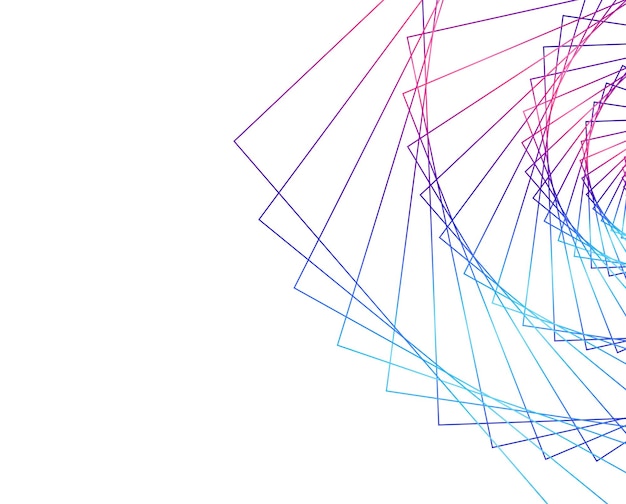 Éléments de conception Vague de nombreuses lignes violettes anneau de cercle Bandes ondulées verticales abstraites sur fond blanc isolé Illustration vectorielle EPS 10 Vagues colorées avec des lignes créées à l'aide de l'outil de fusion