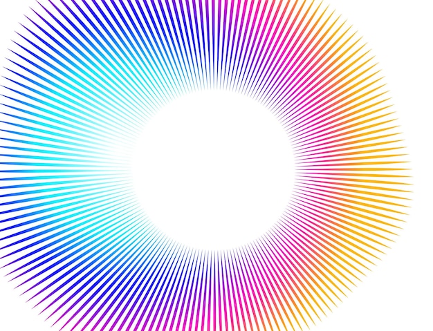 Éléments de conception Vague de nombreuses lignes violettes anneau de cercle Bandes ondulées verticales abstraites sur fond blanc isolé Illustration vectorielle EPS 10 Vagues colorées avec des lignes créées à l'aide de l'outil de fusion