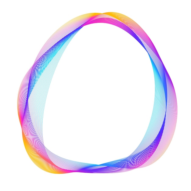 Éléments de conception Vague de nombreuses lignes violettes anneau de cercle Bandes ondulées verticales abstraites sur fond blanc isolé Illustration vectorielle EPS 10 Vagues colorées avec des lignes créées à l'aide de l'outil de fusion