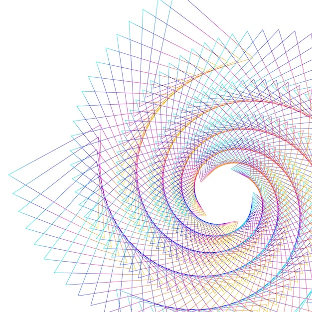 Éléments de conception vague de nombreuses lignes violettes anneau de cercle rayures ondulées verticales abstraites sur fond blanc isolé