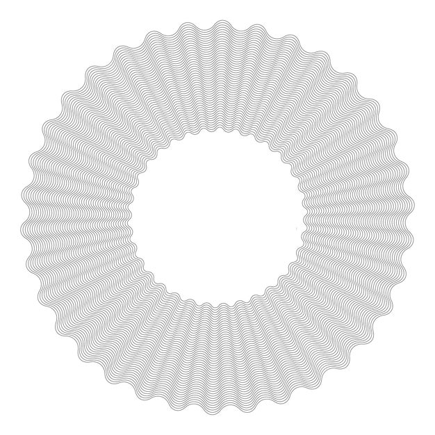 Éléments de conception Vague de nombreuses lignes violettes cercle anneau Abstrait arc-en-ciel rayures ondulées sur fond blanc isolé Illustration vectorielle EPS 10 Vagues colorées avec des lignes créées à l'aide de l'outil de fusion