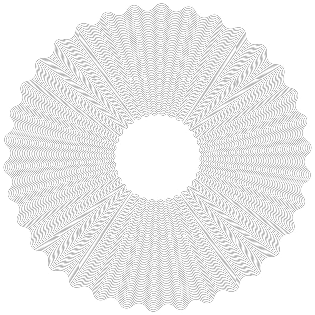 Éléments de conception Vague de nombreuses lignes violettes cercle anneau Abstrait arc-en-ciel rayures ondulées sur fond blanc isolé Illustration vectorielle EPS 10 Vagues colorées avec des lignes créées à l'aide de l'outil de fusion