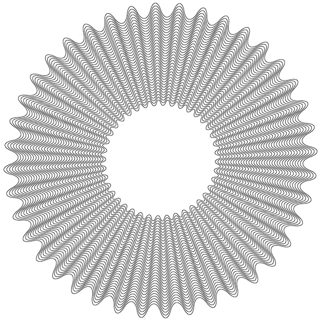 Éléments de conception Vague de nombreuses lignes violettes cercle anneau Abstrait arc-en-ciel rayures ondulées sur fond blanc isolé Illustration vectorielle EPS 10 Vagues colorées avec des lignes créées à l'aide de l'outil de fusion