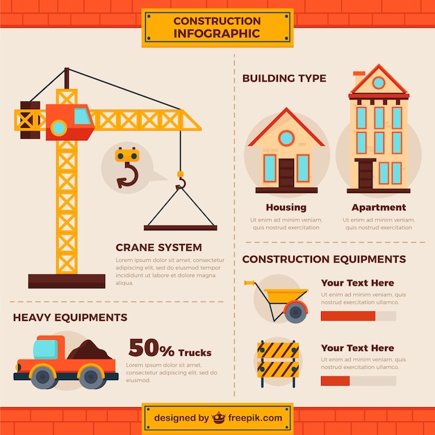 Vecteur Éléments de construction essentiels pour l'infographie