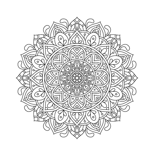 Des éléments de décoration d'art mandala à motif circulaire