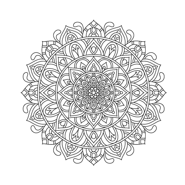 Des éléments de décoration d'art mandala à motif circulaire