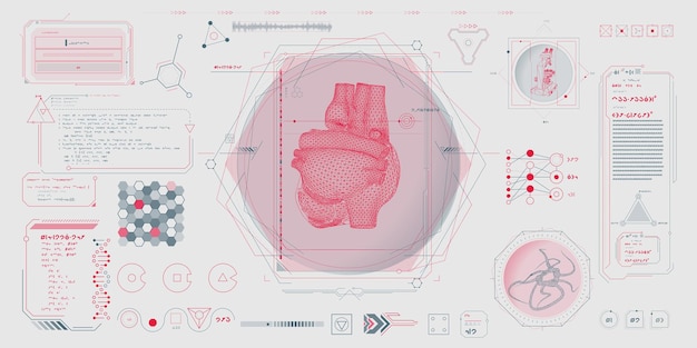 Éléments de données vectorielles pour les infographies d'interface scifi