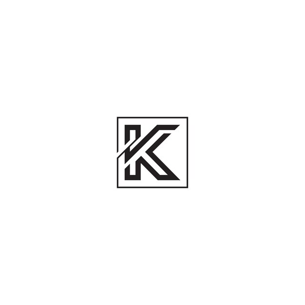 Vecteur les éléments du modèle de conception de l'icône du logo de la lettre k le modèle vectoriel du logo de la lettre k le symbole du monogramme abstrait