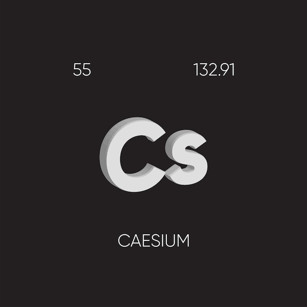 L'un des éléments du tableau périodique avec nom et numéro atomique