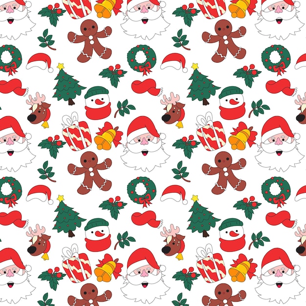 Éléments festifs de Noël Motif homogène pour les cartes de vœux