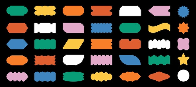 Des éléments de figures modernes brutales Un jeu de paillettes vertes Vector des étoiles étincelantes Des feux d'artifice étincelants