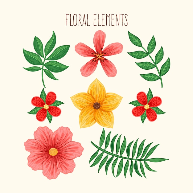 Vecteur Éléments floraux