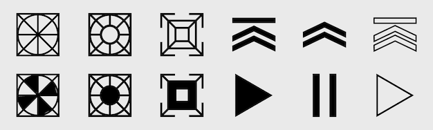 Éléments futuristes rétro pour la conception Collection de symboles géométriques graphiques abstraits Bauhaus abstrait et style cosmique boho