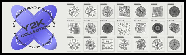 Éléments Futuristes Rétro Pour La Conception Grand Ensemble D'objets Rétro Pour La Conception D'ornements Pour La Décoration