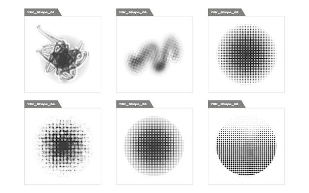 Éléments futuristes rétro pour la conception Grande collection de symboles géométriques graphiques abstraits Formes abstraites modernes