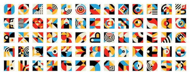 Éléments géométriques abstraits ensemble de motifs modernes