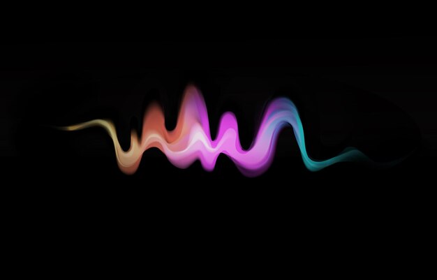 Éléments graphiques d’images lumineuses et colorées de vagues dynamiques pour l’enregistrement audio de site web, fond d’écran élégant