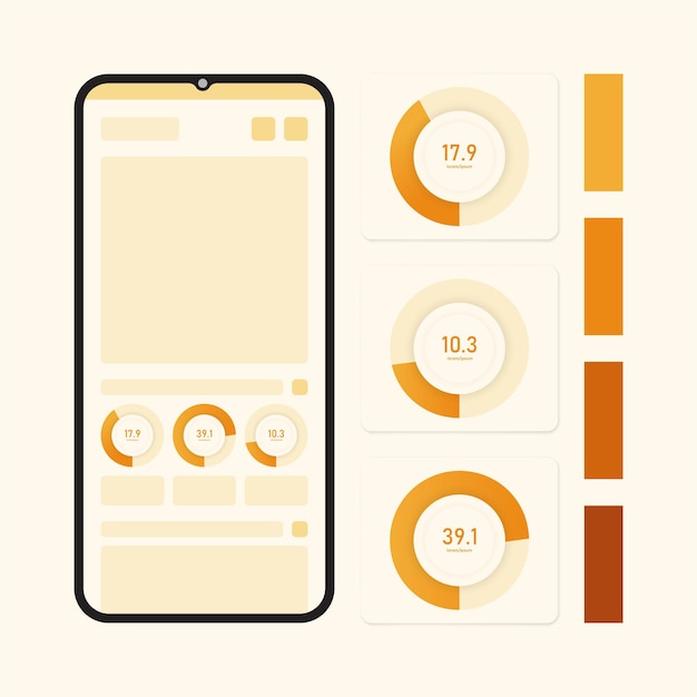 éléments graphiques pour la conception de l'interface utilisateur