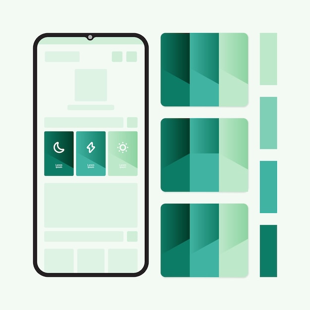 éléments graphiques pour la conception de l'interface utilisateur