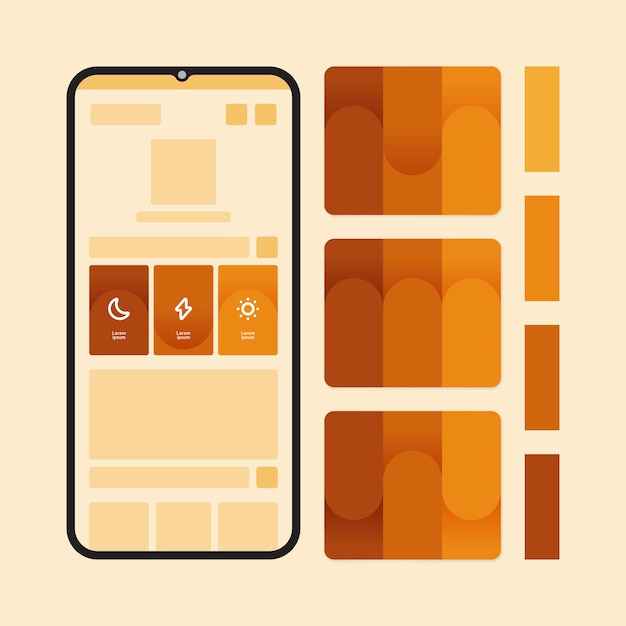 éléments graphiques pour la conception de l'interface utilisateur