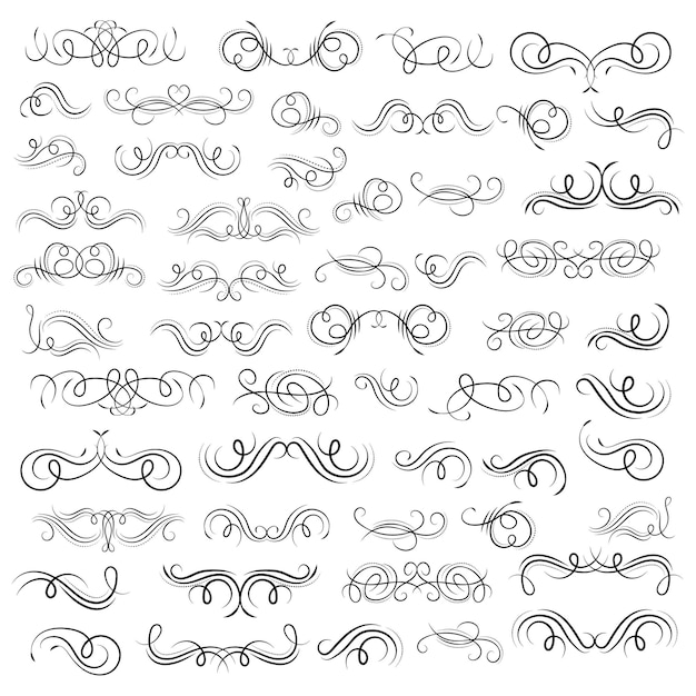 Éléments graphiques vectoriels pour la conception Éléments vectoriels Éléments tourbillonnants Illustration décorative