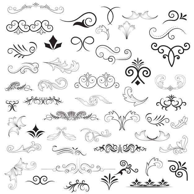 Éléments graphiques vectoriels pour la conception Éléments vectoriels Éléments tourbillonnants Illustration décorative